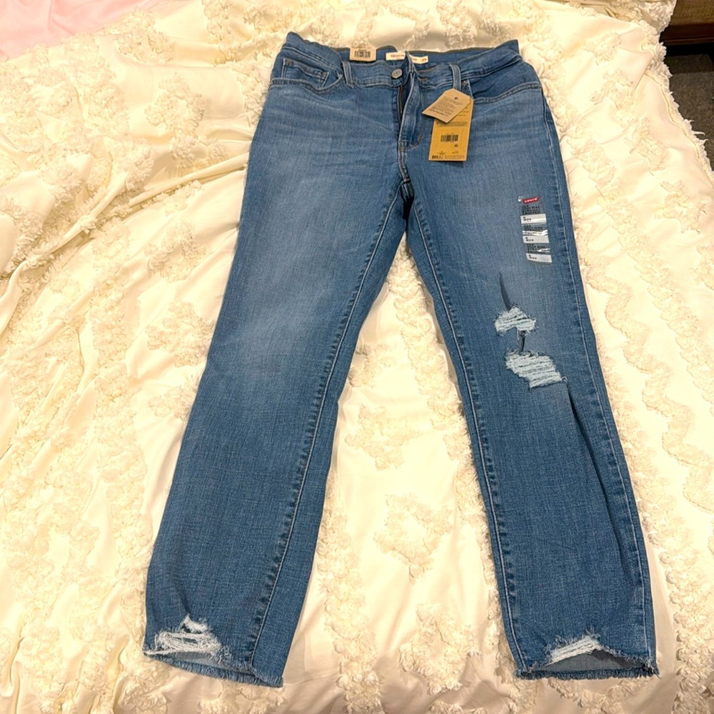 Levi’s 724 high rise straight cropped size 8